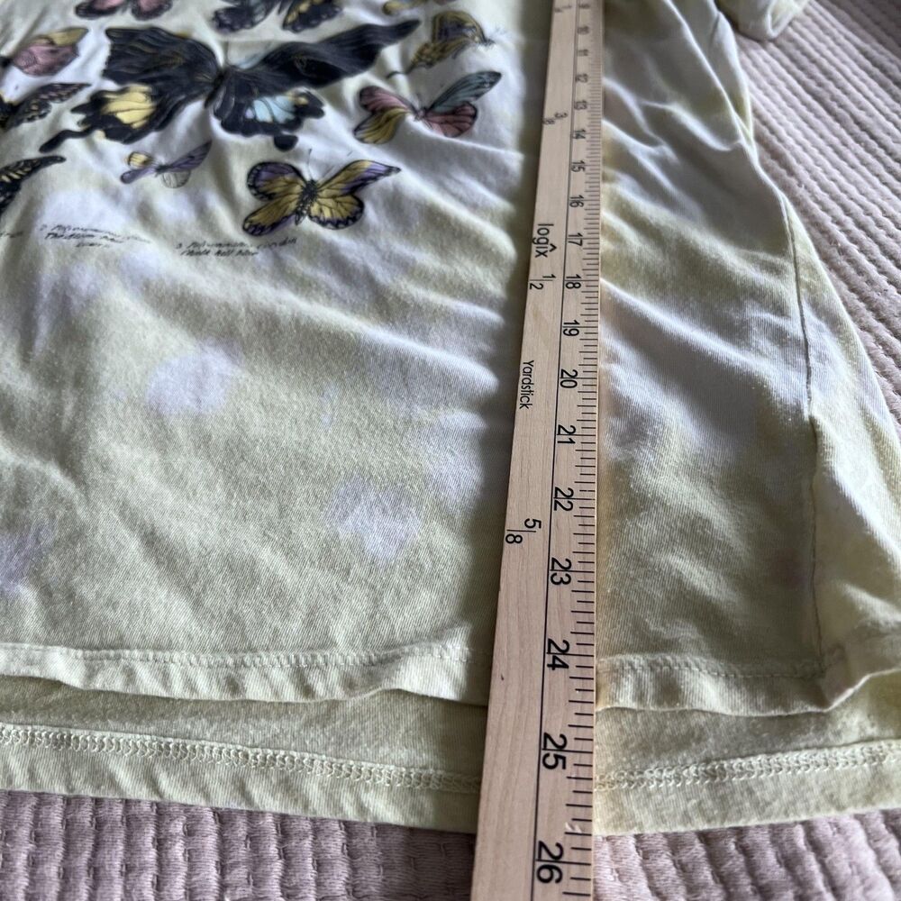No Boundaries Daydreamer Butterfly Shirt Womens Large Yellow Tie Dye Graphic - Picture 9 of 10